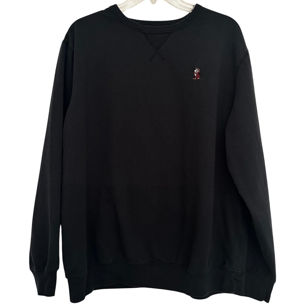 Disney Parks Authentic Snow White Grumpy Embroidered Black Crew Sweatshirt Sz XL